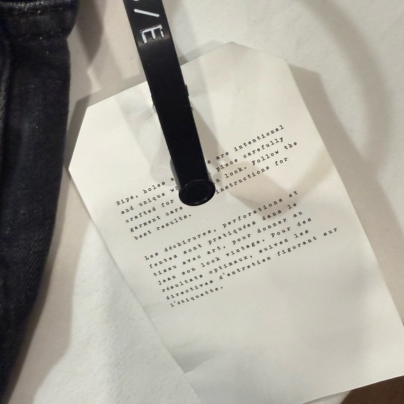 Current/Elliott Women Current Elliott Vintage Cropped Slim Black Jeans Size 29 - Picture 14 of 16